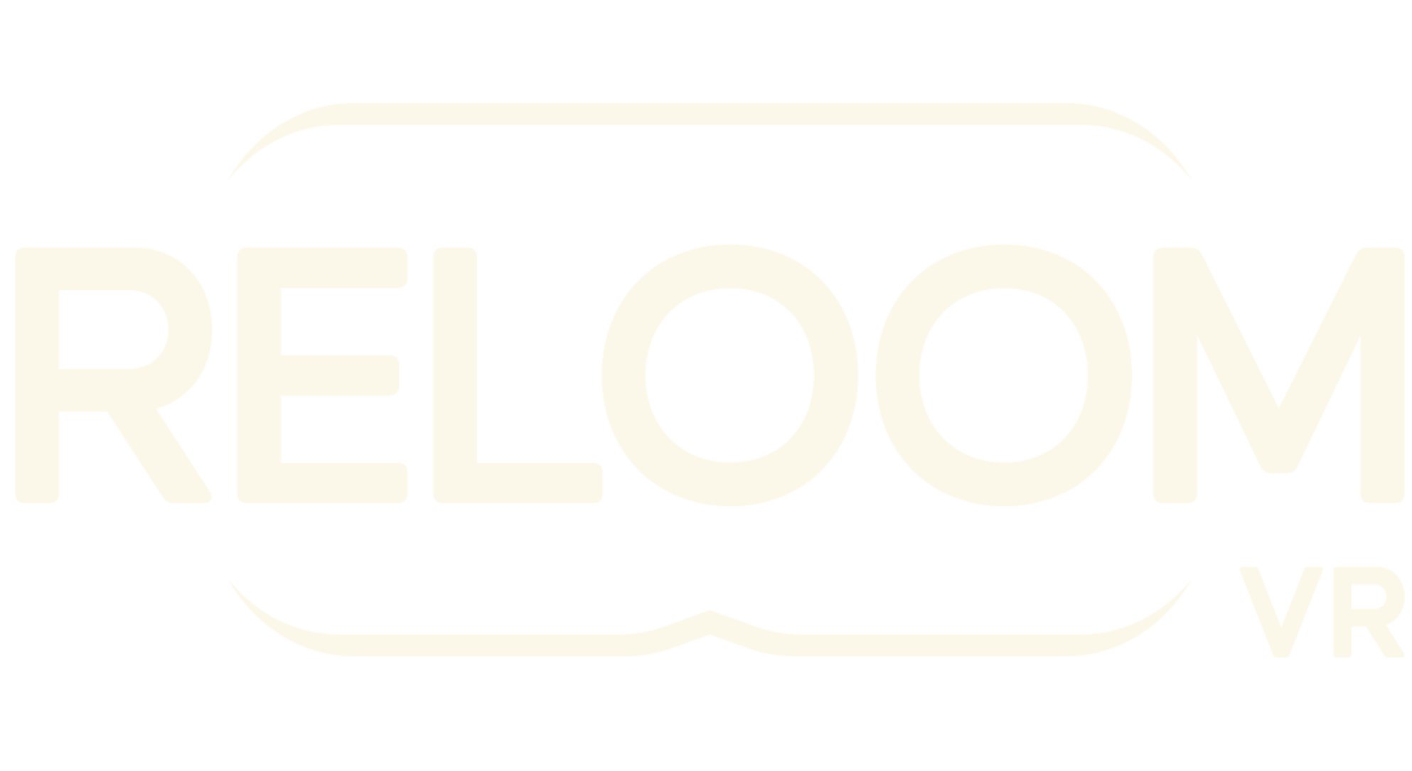ReLoom VR beige logo symbolizing immersive virtual reality services for event videography
