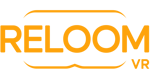 ReLoom VR orange logo symbolizing immersive virtual reality brand identity